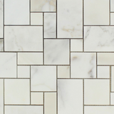 Calacatta Gold Marble Polished Mini Versailles Mosaic Tile