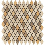 Mixed Travertine 1" Diamond Tumbled Mosaic Tile-Travertine Mosaic-American Tile Depot