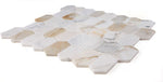 Zeta Calacatta Gold Polished Elongated Hexagon Marble Mosaic Tile-Marble Mosaic-American Tile Depot