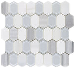 Zeta Light Elongated Hexagon Mosaic Wall Tile-Mixed Mosaic-American Tile Depot