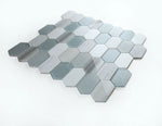 Zeta Modern Grey Elongated Hexagon Mosaic Wall Tile-Mixed Mosaic-American Tile Depot