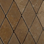 Noce Travertine 2 X 4 Tumbled Diamond Mosaic Tile-Travertine Mosaic-American Tile Depot