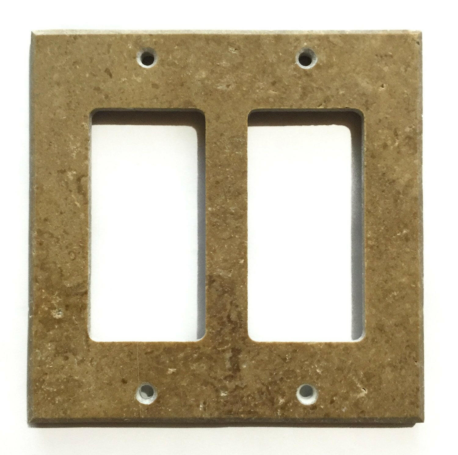 Noce Travertine Double Rocker Switch Wall Plate / Switch Plate / Cover - Honed-Travertine Wall/Switch Plate-American Tile Depot