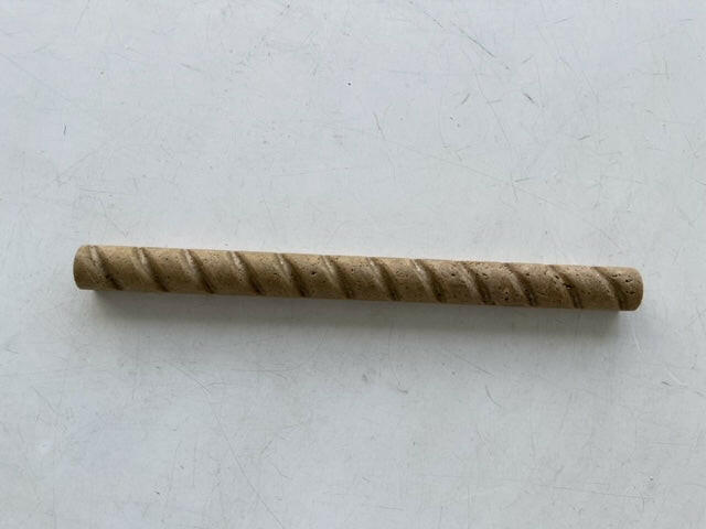 Noce Travertine Honed 1 X 12 Rope Liner-Travertine Molding/Trim-American Tile Depot