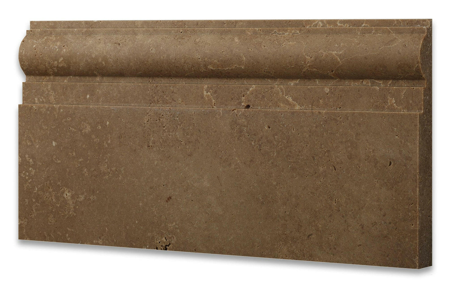 Noce Travertine Honed 6 X 12 Baseboard Trim Molding-Travertine Molding/Trim-American Tile Depot