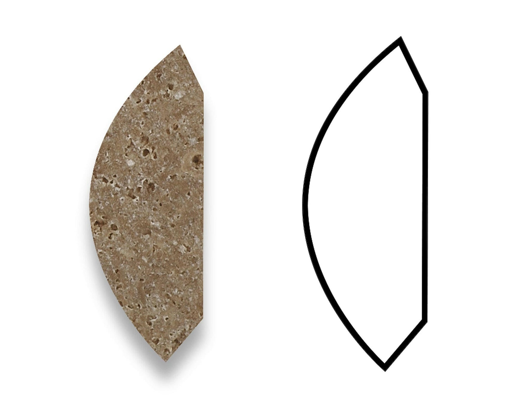 Noce Travertine Honed Quarter - Round Trim Molding-Travertine Molding/Trim-American Tile Depot