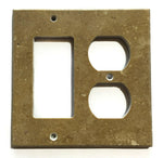 Noce Travertine Rocker Duplex Switch Wall Plate / Switch Plate / Cover - Honed-Travertine Wall/Switch Plate-American Tile Depot