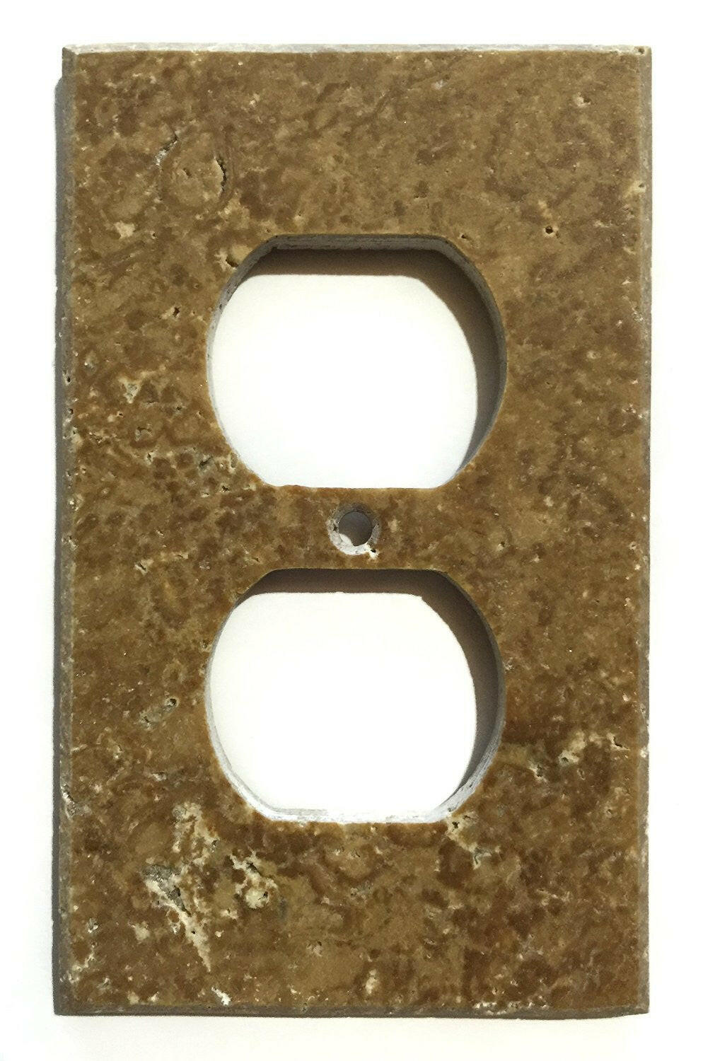 Noce Travertine Single Duplex Switch Wall Plate / Switch Plate / Cover - Honed-Travertine Wall/Switch Plate-American Tile Depot