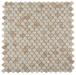 Oasis Light Emperador Arabesque Mosaic Wall Tile-Mixed Mosaic-American Tile Depot