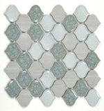 Oasis Swiss Blue Arabesque Mosaic Wall Tile-Mixed Mosaic-American Tile Depot