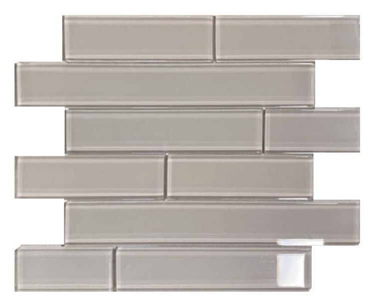 Oceanhouse Grey Shining Multi Size Glossy Subway Glass Mosaic Tile-Glass Mosaic-American Tile Depot