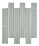 Oceanhouse Silver Grey Multi Size Glossy Subway Glass Mosaic Wall Tile-Glass Mosaic-American Tile Depot