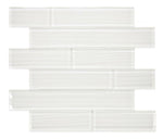 Oceanhouse Silver White Multi Size Glossy Subway Glass Mosaic Tile-Glass Mosaic-American Tile Depot