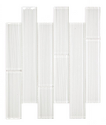 Oceanhouse Silver White Multi Size Glossy Subway Glass Mosaic Tile-Glass Mosaic-American Tile Depot