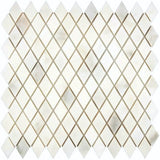 Calacatta Oliva Marble Polished Diamond Mosaic Tile