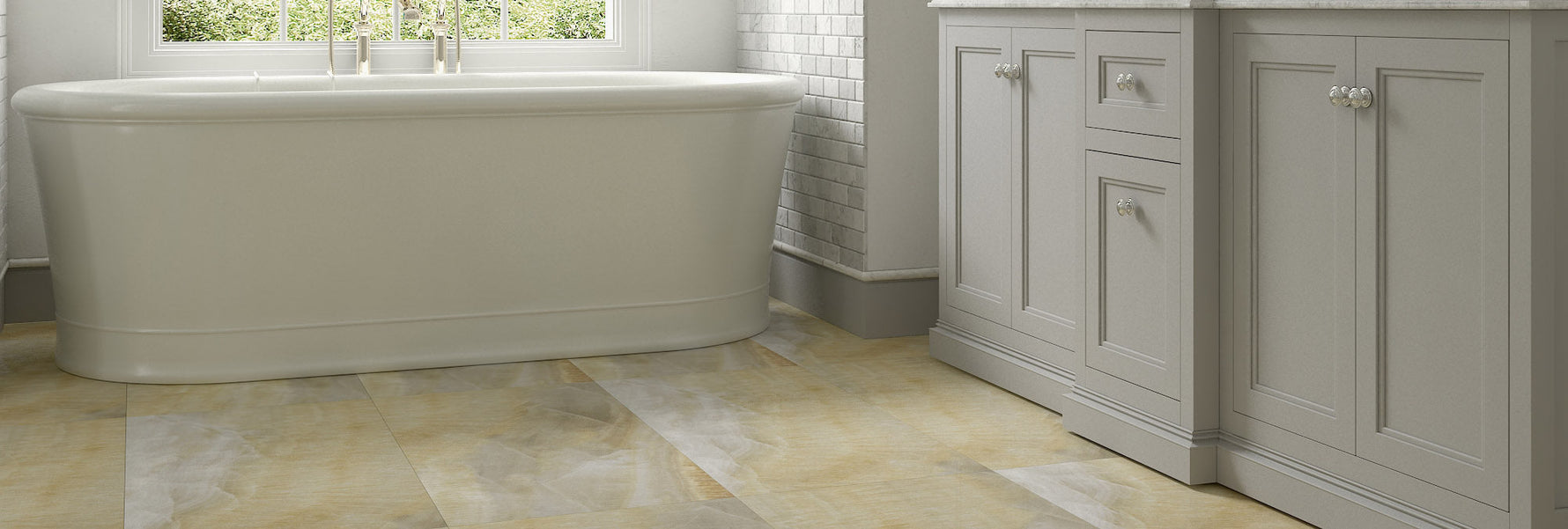 24 X 48 Onyx Ostra Ivory Polished Porcelain Tile-Porcelain Tile Large Formate-American Tile Depot