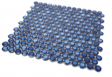 Orb Night Blue Penny Round Handmade Porcelain Mosaic Tile-Porcelain Mosaic-American Tile Depot