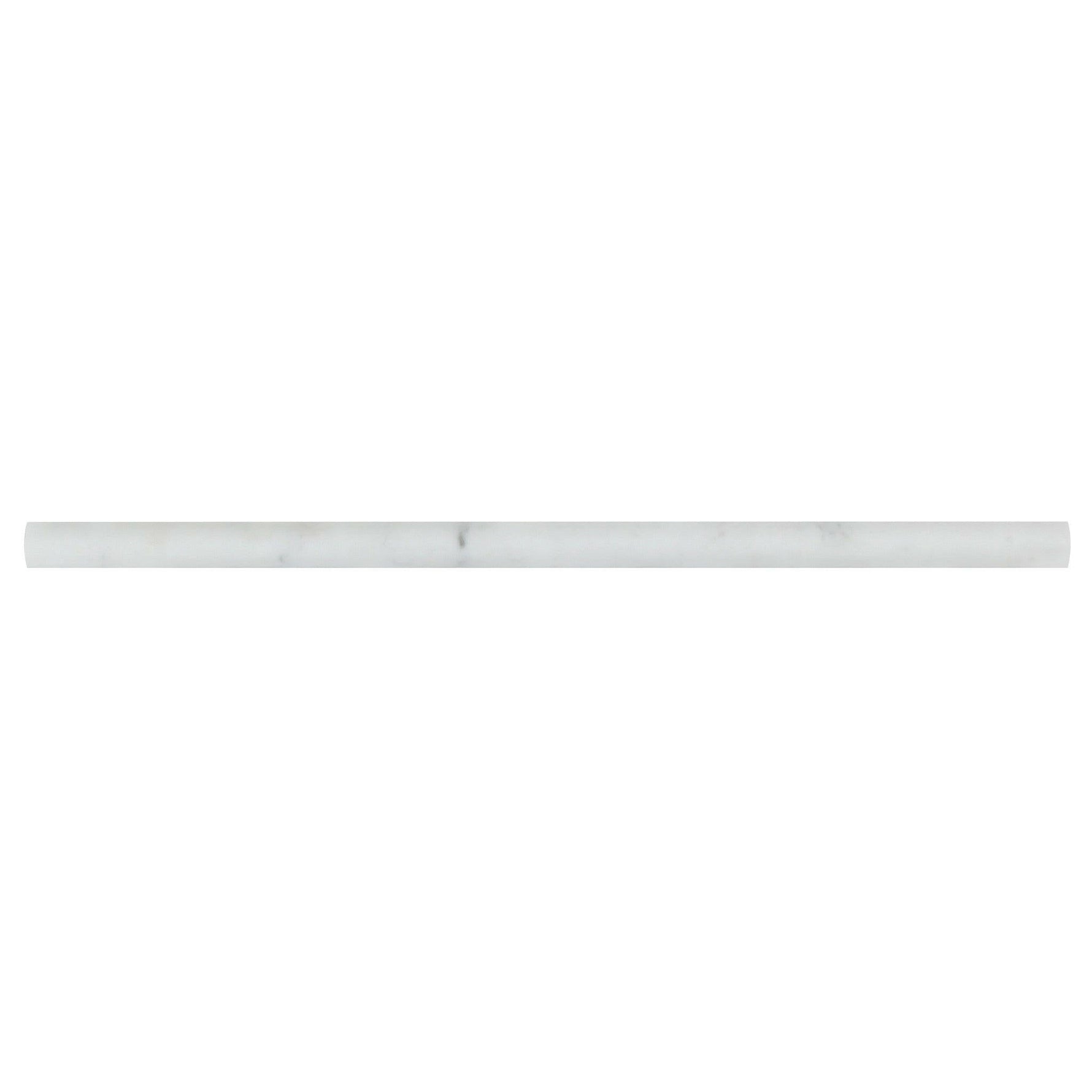 Oriental White / Asian Statuary Marble Honed 1/2 X 12 Pencil Liner-Marble Molding/Trim-American Tile Depot