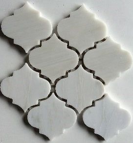 Oriental White / Asian Statuary Marble Polished 4" Morocco Mosaic Tile-Marble Mosaic-American Tile Depot