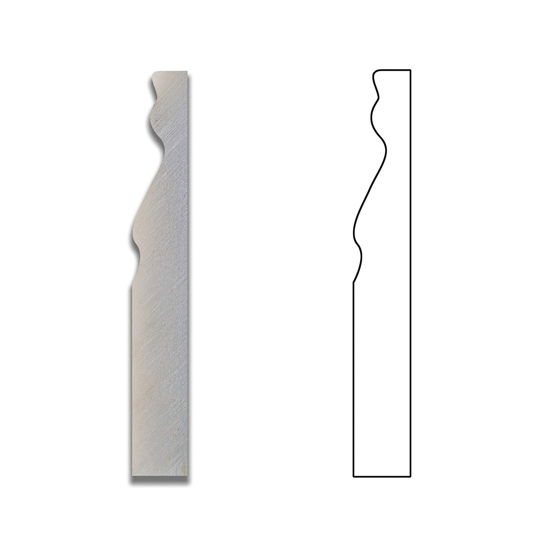 Oriental White / Asian Statuary Marble Polished Baseboard Trim Molding-Marble Molding/Trim-American Tile Depot