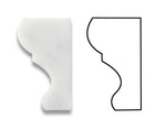 Oriental White / Asian Statuary Marble Polished Crown - Mercer Molding Trim-Marble Molding/Trim-American Tile Depot