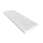 Oriental White / Asian Statuary Marble 4" Baseboard Trim Molding Honed