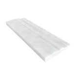 Oriental White / Asian Statuary Marble 4" Baseboard Trim Molding Polished