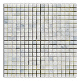 5/8 X 5/8 Oriental White / Asian Statuary Marble Polished Mosaic Tile-Marble Mosaic-American Tile Depot