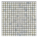 5/8 X 5/8 Oriental White / Asian Statuary Marble Polished Mosaic Tile-Marble Mosaic-American Tile Depot