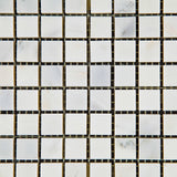 5/8 X 5/8 Oriental White / Asian Statuary Marble Honed Mosaic Tile