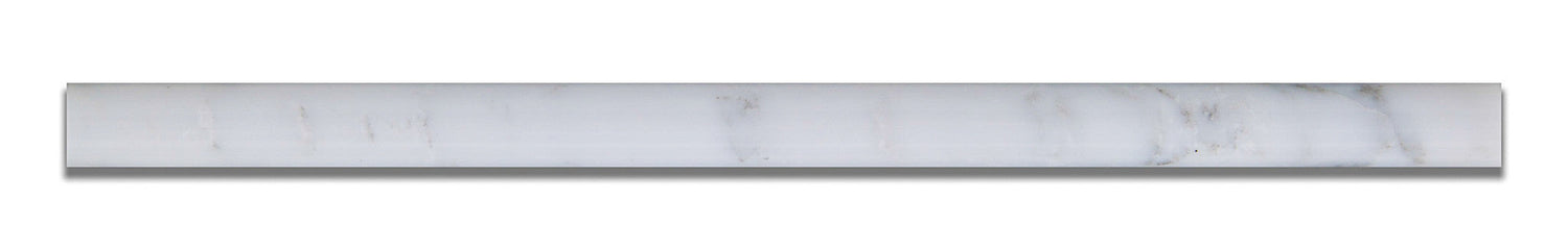 Oriental White / Asian Statuary Marble Honed 3/4 X 12 Bullnose Liner