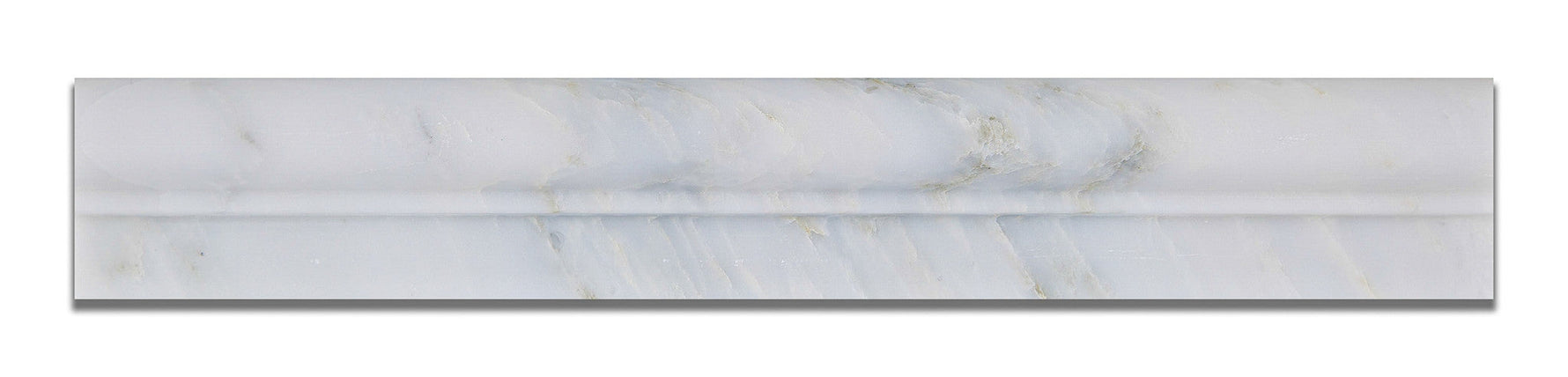 Oriental White / Asian Statuary Marble Honed OG-1 Chair Rail Molding Trim