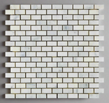 Oriental White / Asian Statuary Marble Polished Baby Brick Mosaic Tile