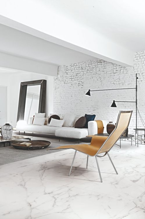 24 X 48 Origines Blanc Matte Marble Look Porcelain Tile-PORCELAIN-Large Format-American Tile Depot