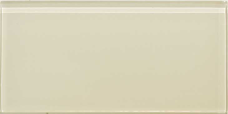 3 X 12 Cream Beige Glass Subway Tile - Rainbow Series