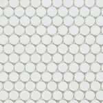 Thassos White Marble Polished Penny Round Mosaic Tile-Marble Mosaic-American Tile Depot