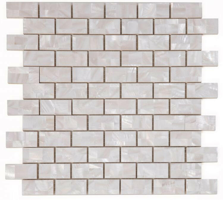 Perry Large Brick Pearl Mosaic Wall Tile-Pearl Mosaic-American Tile Depot