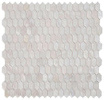 Perry White Arrow Elongated Hexagon Pearl Mosaic Wall Tile-Pearl Mosaic-American Tile Depot