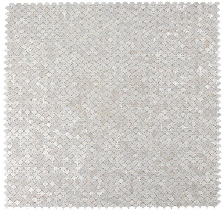 Perry White Scale Pearl Mosaic Wall Tile-Pearl Mosaic-American Tile Depot