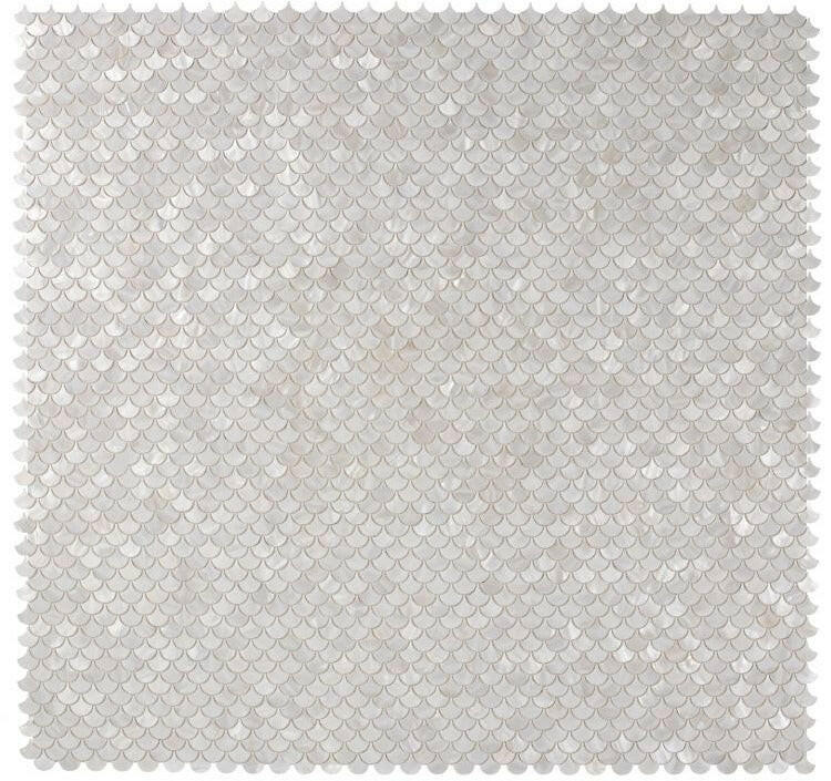 Perry White Scale Pearl Mosaic Wall Tile-Pearl Mosaic-American Tile Depot