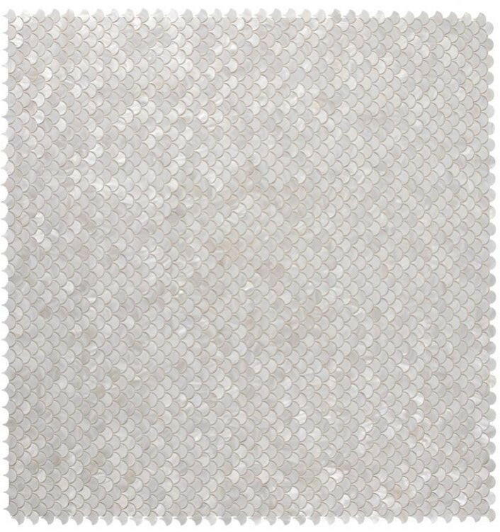 Perry White Scale Pearl Mosaic Wall Tile-Pearl Mosaic-American Tile Depot