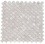 Perry White Scale Pearl Mosaic Wall Tile-Pearl Mosaic-American Tile Depot