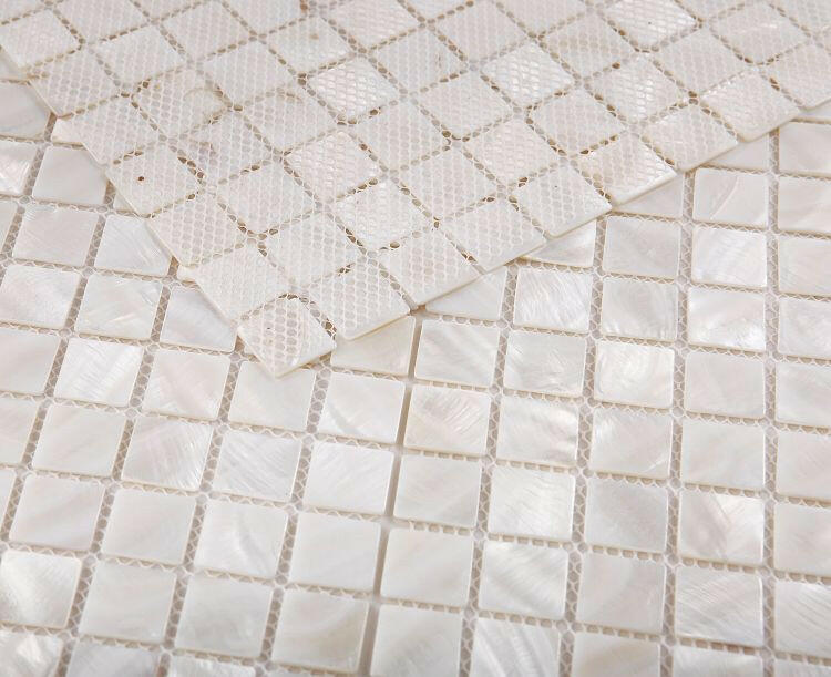 Perry White Square Pearl Mosaic Wall Tile-Pearl Mosaic-American Tile Depot