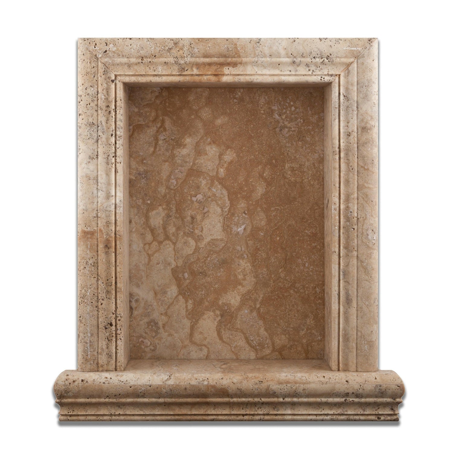 Philadelphia Travertine Hand-Made Custom Shampoo Niche / Shelf - LARGE - Honed-Accessories-American Tile Depot