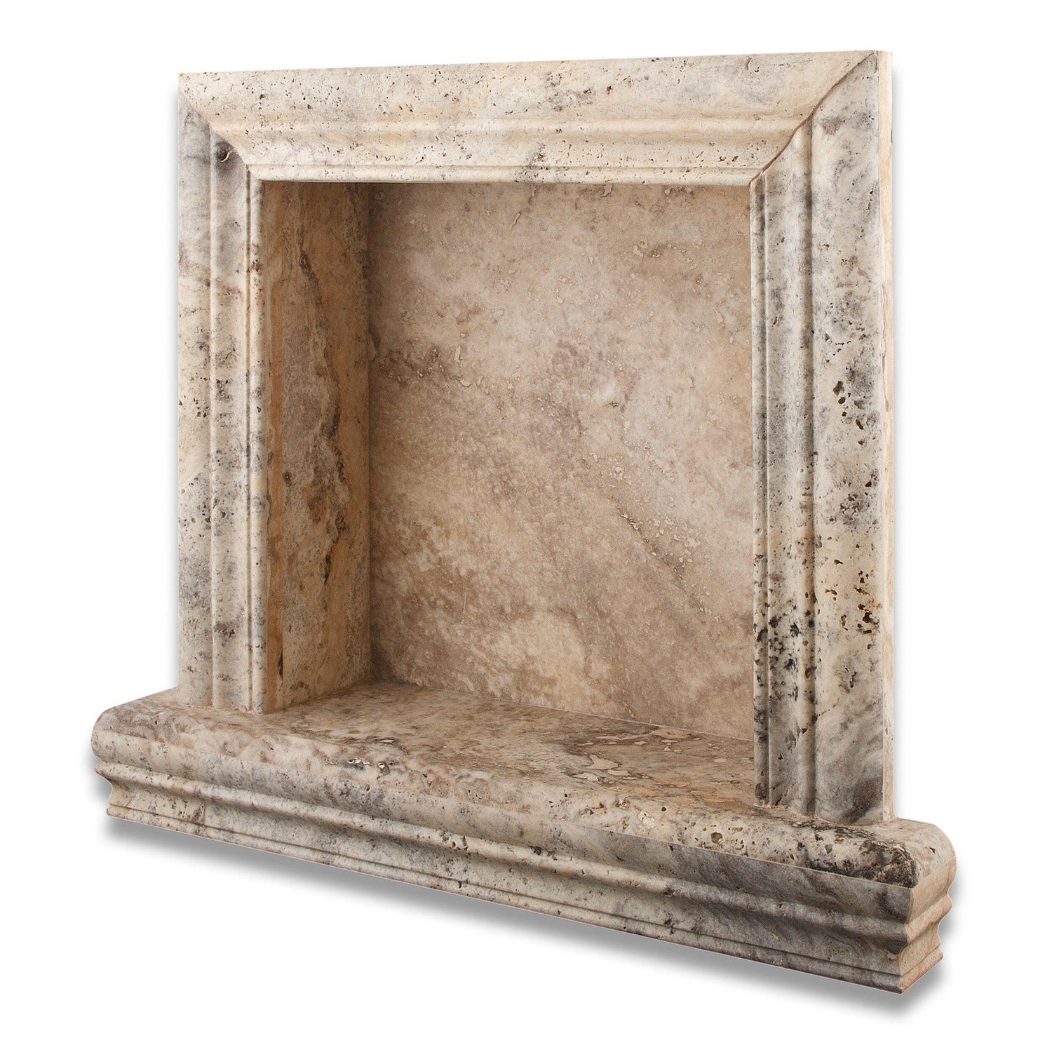 Philadelphia Travertine Hand-Made Custom Shampoo Niche / Shelf - SMALL - Honed-Accessories-American Tile Depot