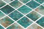 Phoenix Jasper Green Polished Square Glass Mosaic Tile-Recycled Glass Mosaic-American Tile Depot