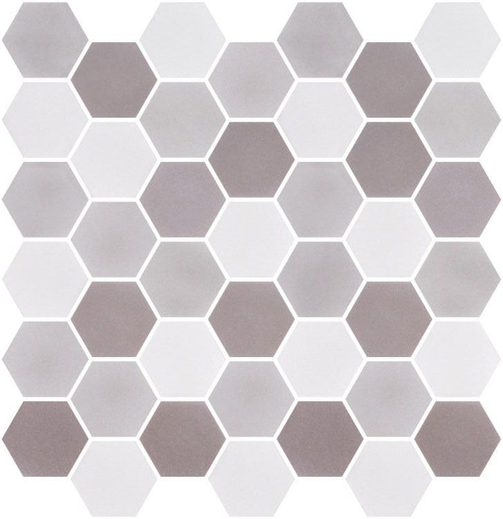 Phoenix Stoneglass Loft Matte Hexagon Glass Mosaic Tile-Recycled Glass Mosaic-American Tile Depot