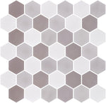 Phoenix Stoneglass Loft Matte Hexagon Glass Mosaic Tile-Recycled Glass Mosaic-American Tile Depot