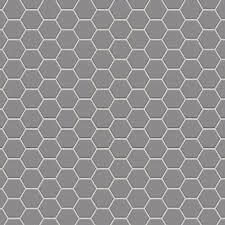 Phoenix Stoneglass XL Grey Matte Hexagon Glass Mosaic Tile-Recycled Glass Mosaic-American Tile Depot