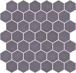 Phoenix Stoneglass XL Grey Matte Hexagon Glass Mosaic Tile-Recycled Glass Mosaic-American Tile Depot